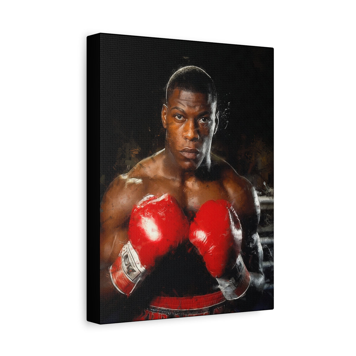 Powerful Presence: Frank Bruno - Stretched Canvas Fine Art Boxing Print Poster, Ready to Hang, Wall Art Boxing Gift