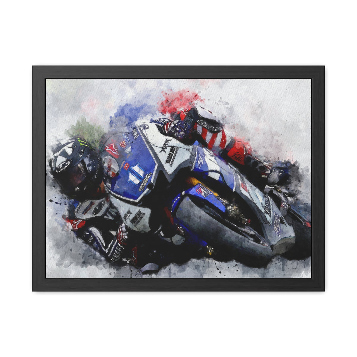 MotoGP Masterpiece: Framed Watercolour Fine Art Print Poster - Ready to Hang, the Ultimate Wall Art MotoGP Gift