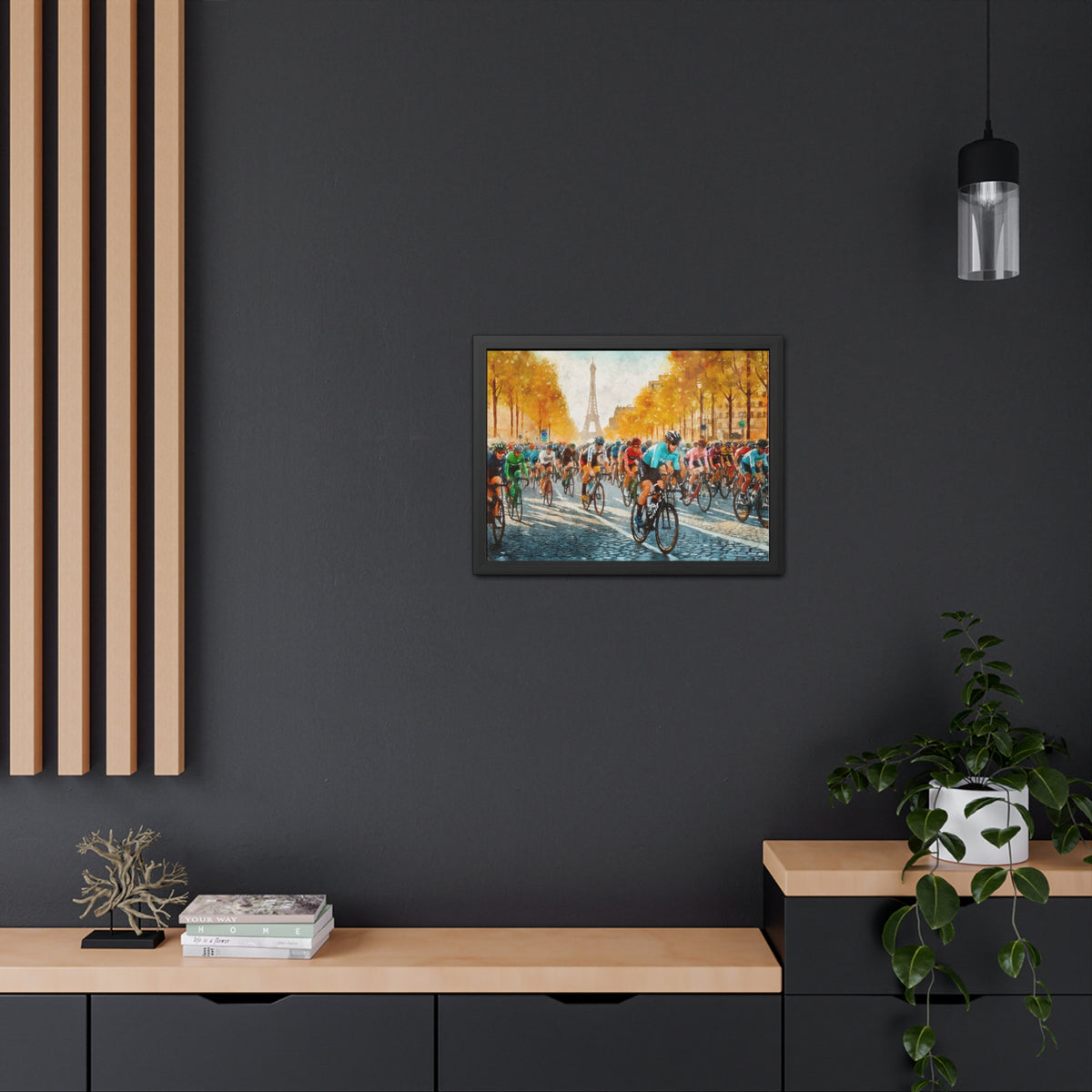 Tour de Elegance, Cycling Wall Decor,  Tour de France Framed Print Poster, A Timeless Gift for Cyclists and Art Connoisseurs!