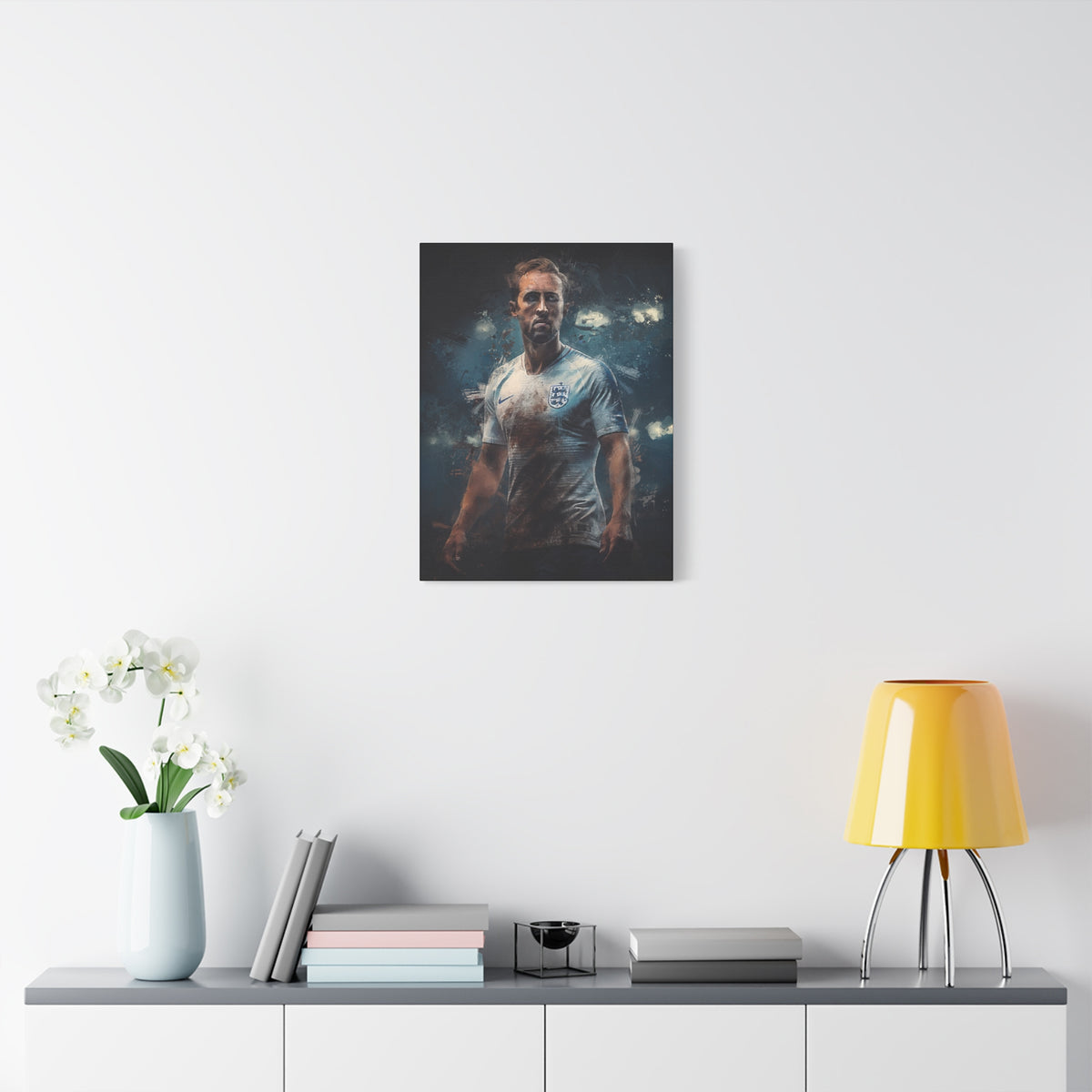 Kane's Majesty: Expressionist Portrait Painting - Stretched Canvas Football Fine Art Print Poster- Ready to Hang Football Wall Art, Fan Gift
