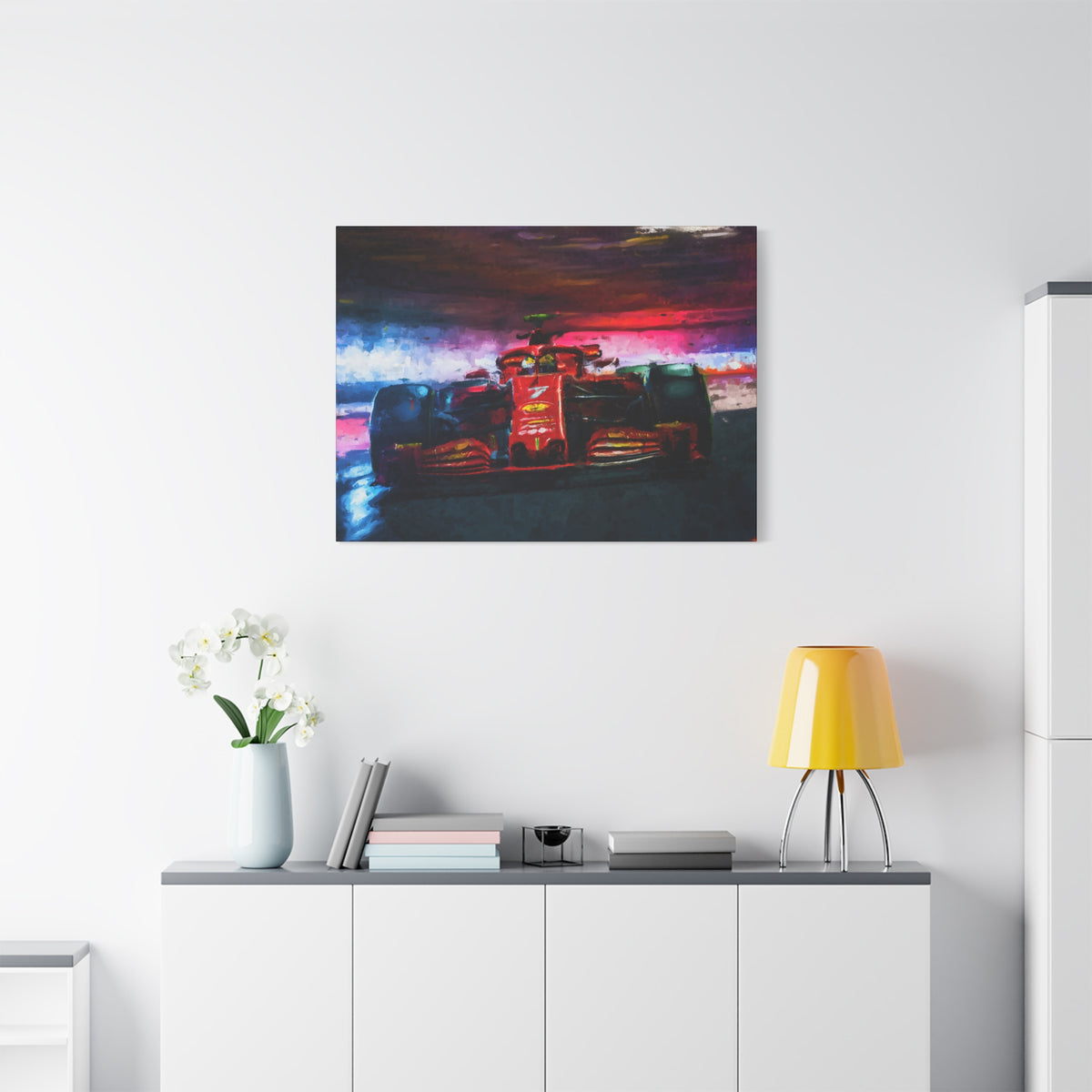 Drive into the Thrill: Formula One Racing Car Impressionist Painting Fine Art Print Poster - Ready to Hang, Formula One Gift