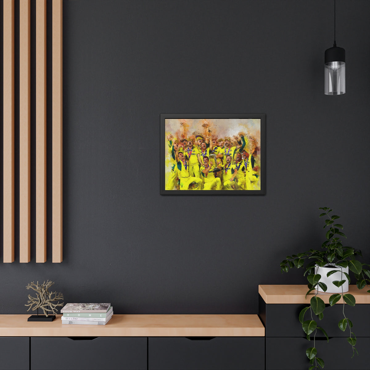 2023 Cricket World Cup Triumph: Australia's Celebratory Scene in Watercolour - Fine Art Print, Ready to Hang, Wall Art Cricket Gift