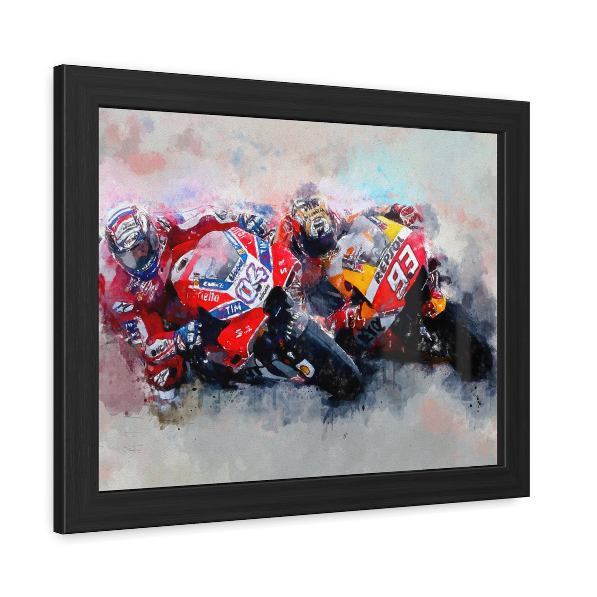 MotoGP Masterpiece: Framed Watercolour Fine Art Print  - Ready to Hang, Wall Art Poster - The Perfect MotoGP Gift