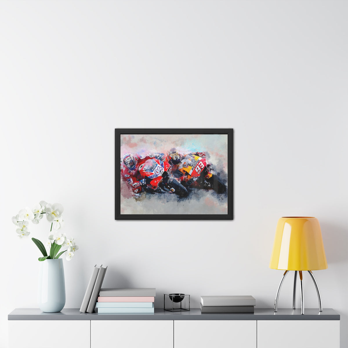 MotoGP Masterpiece: Framed Watercolour Fine Art Print  - Ready to Hang, Wall Art Poster - The Perfect MotoGP Gift