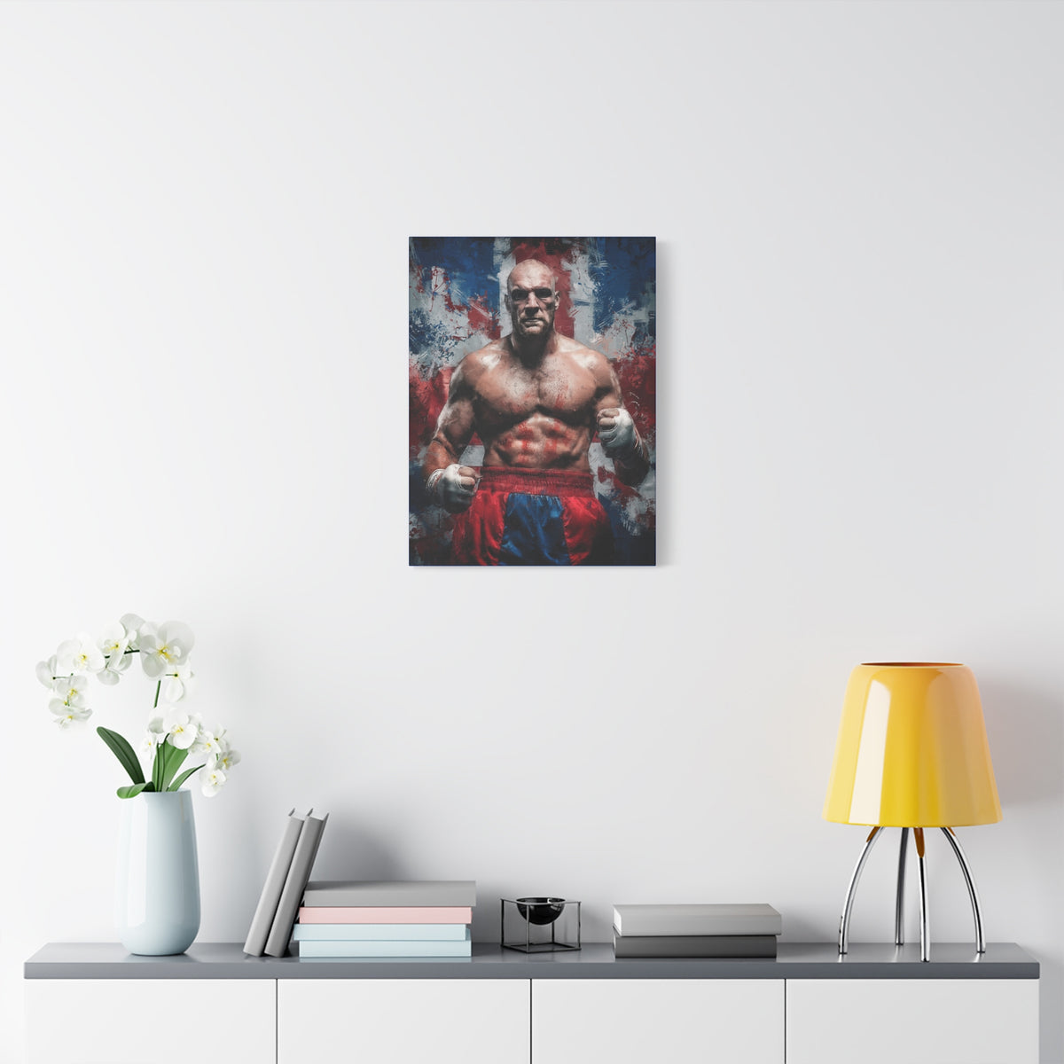 Tyson Fury: Grit and Glory - Stretched Canvas Fine Art Boxing Print Poster, Ready to Hang, Wall Art Boxing Gift
