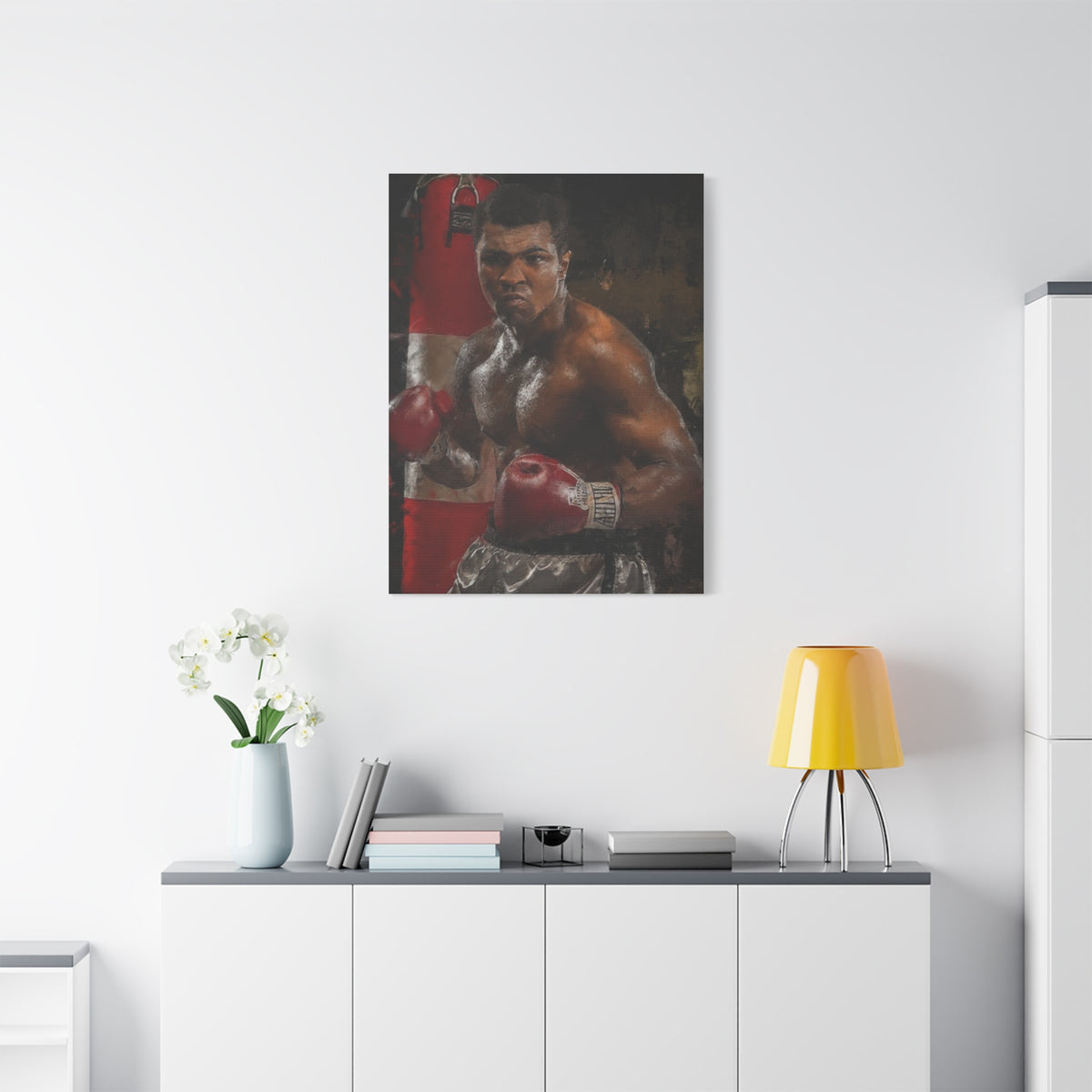 The Greatest: Muhammad Ali Stretched Canvas Fine Art Boxing Print Poster - Ready to Hang, Wall Art Boxing Gift