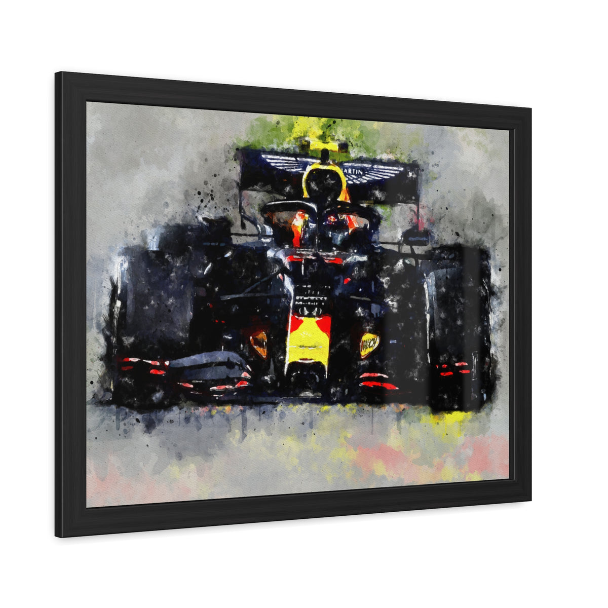Feel the Speed: Framed Watercolour F1 Fine Art Print Poster - Ready to Hang, Wall Art Formula One Gift