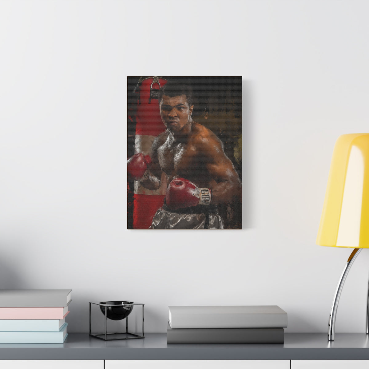 The Greatest: Muhammad Ali Stretched Canvas Fine Art Boxing Print Poster - Ready to Hang, Wall Art Boxing Gift
