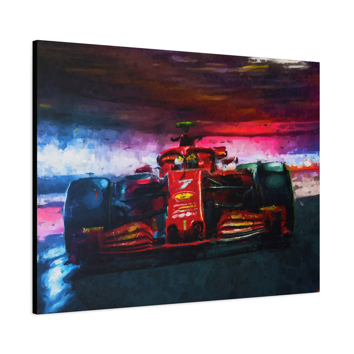 Drive into the Thrill: Formula One Racing Car Impressionist Painting Fine Art Print Poster - Ready to Hang, Formula One Gift