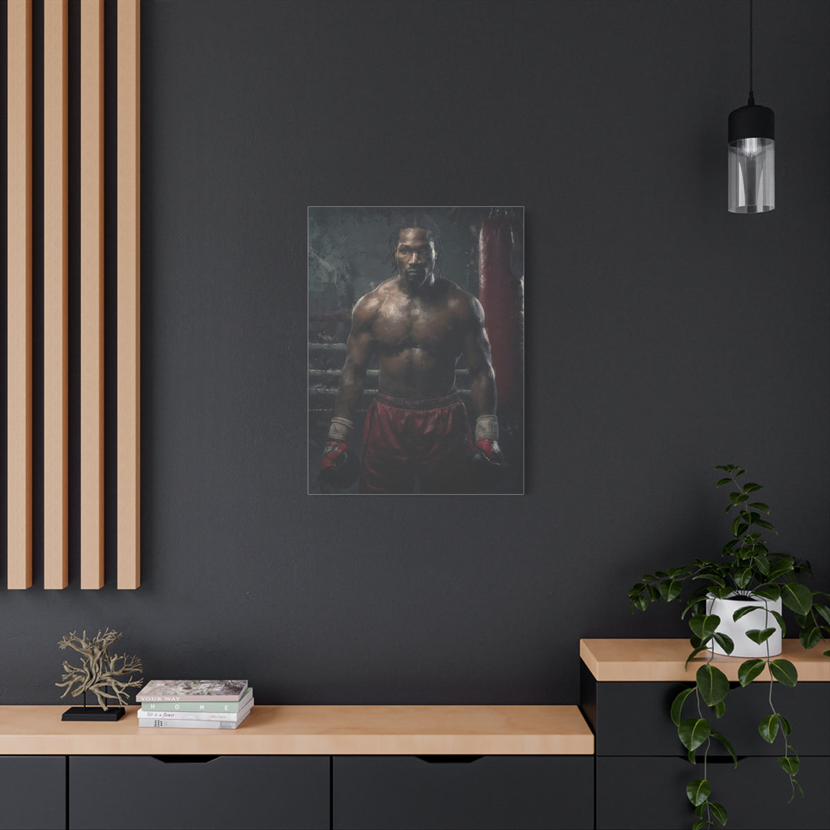 Lennox Lewis: Dynamic Boxing Brilliance - Stretched Canvas Fine Art Boxing Print Poster, Ready to Hang, Wall Art Boxing Gift (Copy)