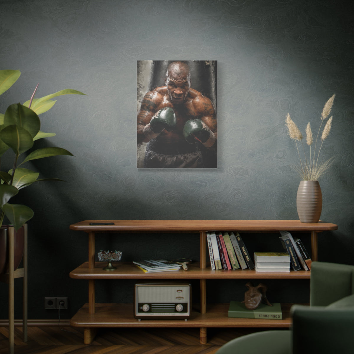 Iron Mike Tyson: Expressive Canvas Fine Art Print Poster - Ready to Hang, Wall Art Boxing Gift