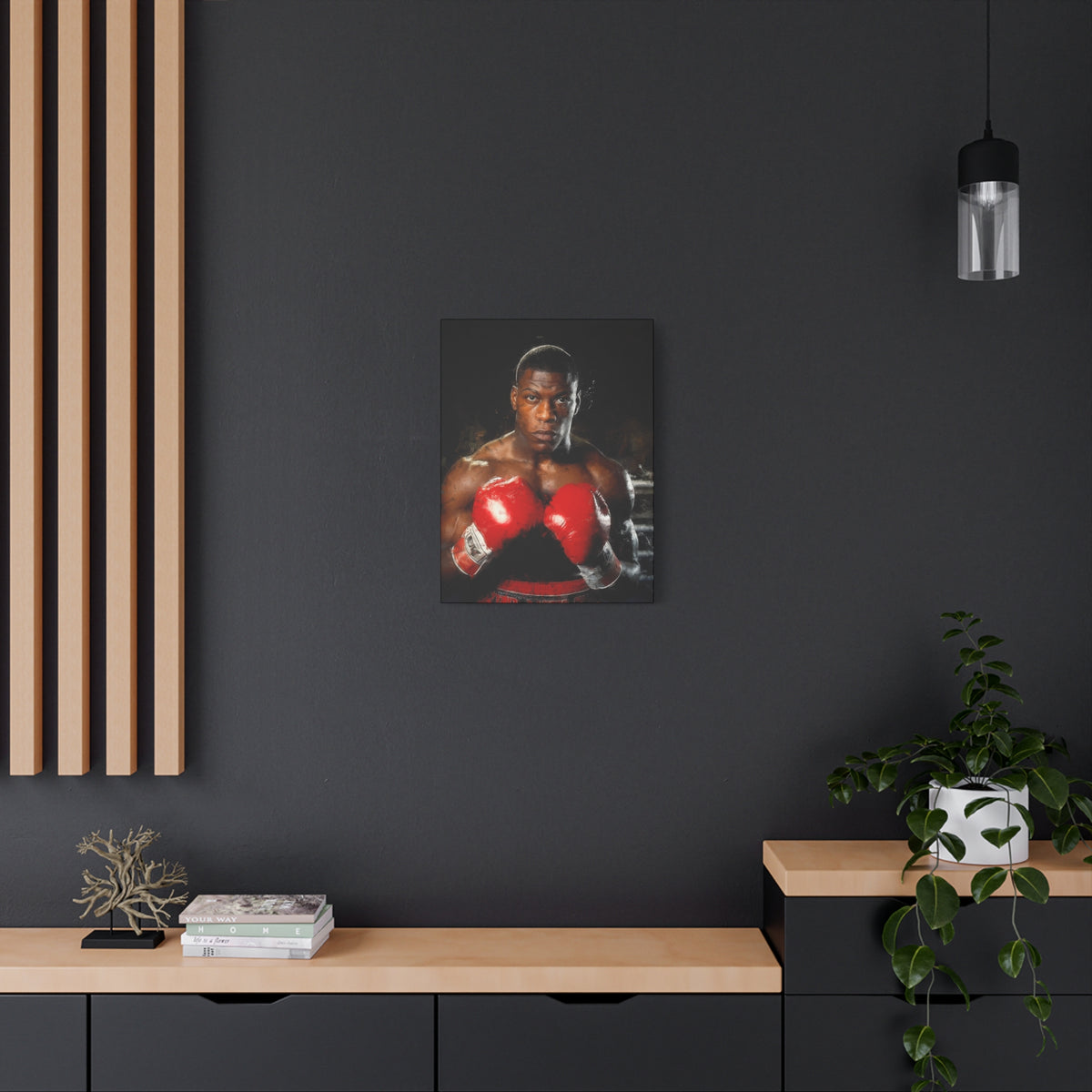 Powerful Presence: Frank Bruno - Stretched Canvas Fine Art Boxing Print Poster, Ready to Hang, Wall Art Boxing Gift