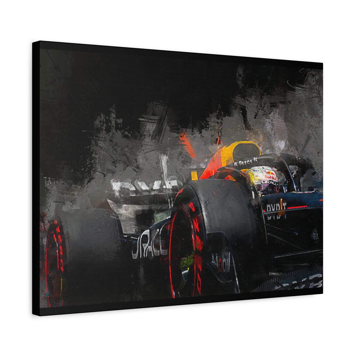 Formula One Speed Unleashed: Stretched Matte Canvas Fine Art F1 Print Poster - Ready to Hang, Wall Art Formula One Gift