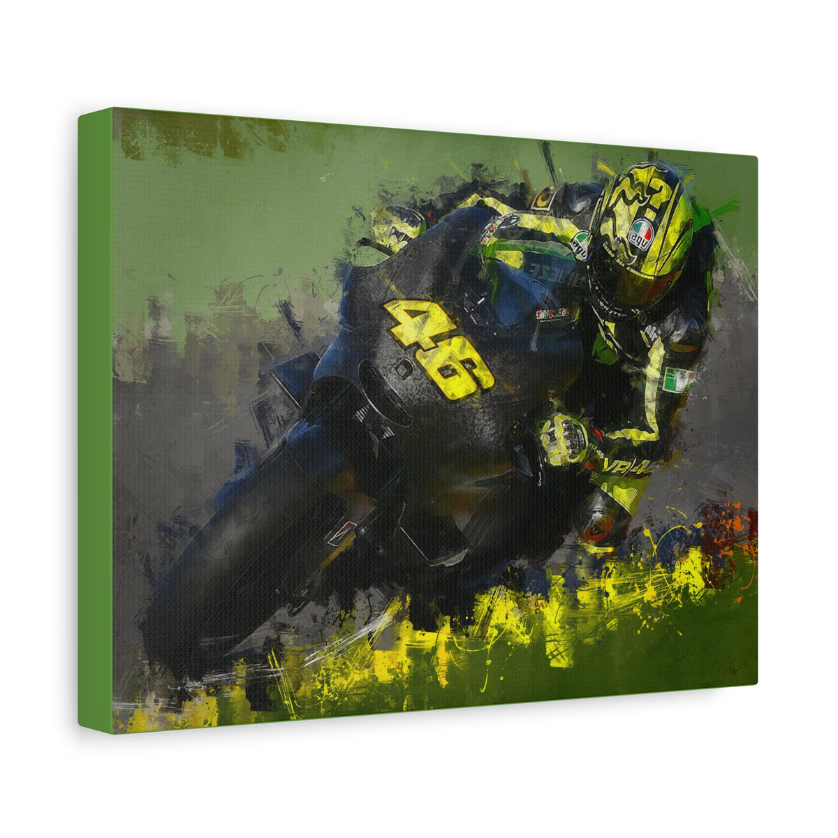 Capture the Thrill: Stretched Canvas Fine Art MotoGP Print Poster - Ready to Hang, Wall Art MotoGP Gift