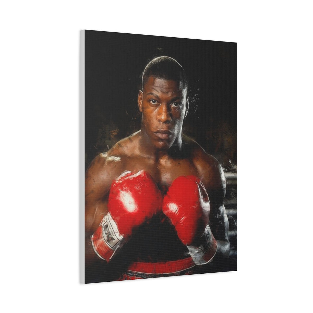 Powerful Presence: Frank Bruno - Stretched Canvas Fine Art Boxing Print Poster, Ready to Hang, Wall Art Boxing Gift
