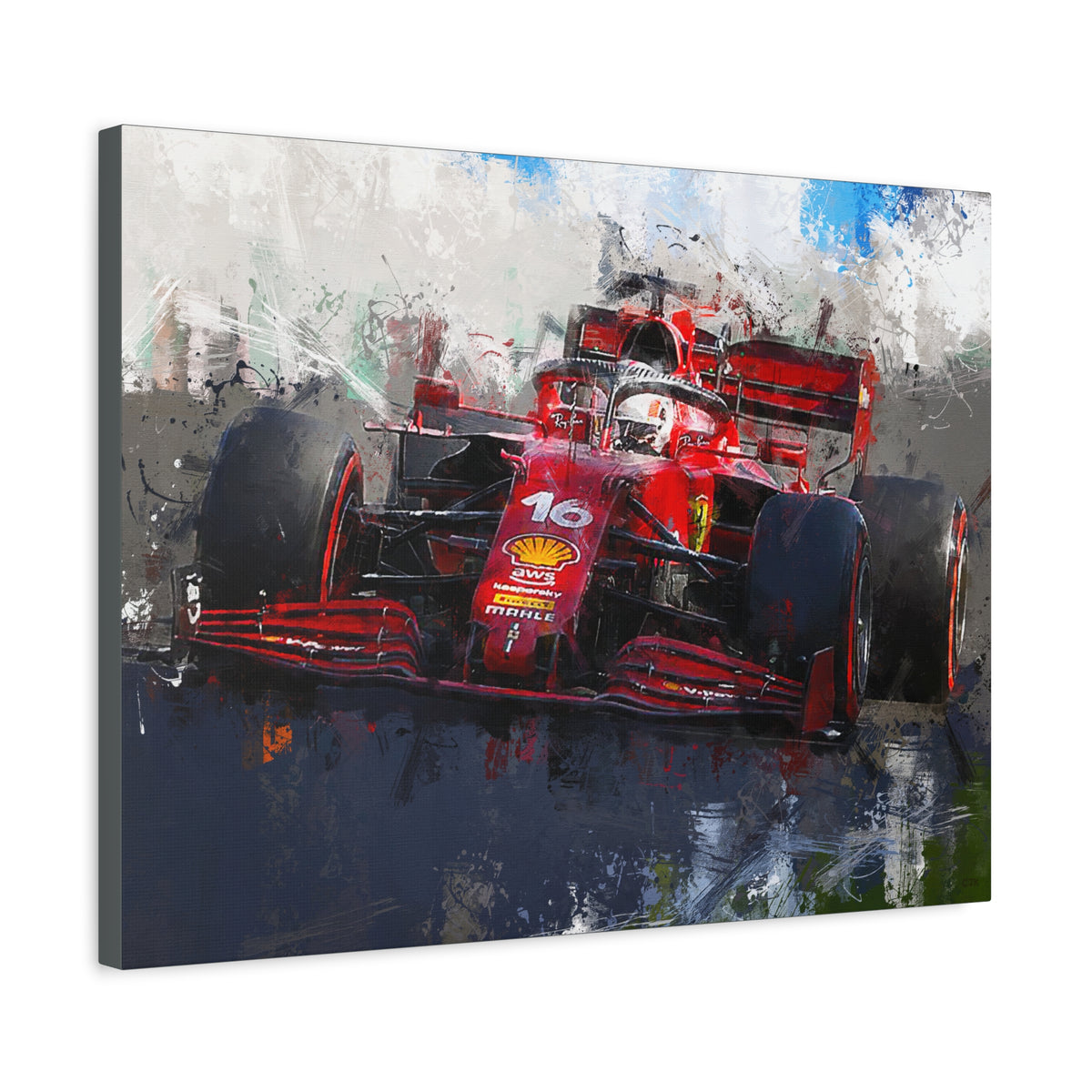 Speed Unleashed: Stretched Canvas Fine Art F1 Print Poster - Ready to Hang, Wall Art Formula One Gift