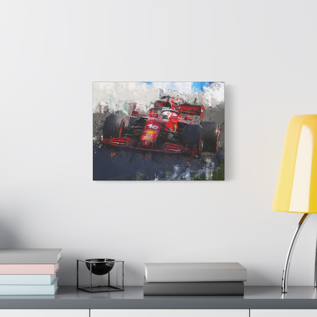 Speed Unleashed: Stretched Canvas Fine Art F1 Print Poster - Ready to Hang, Wall Art Formula One Gift
