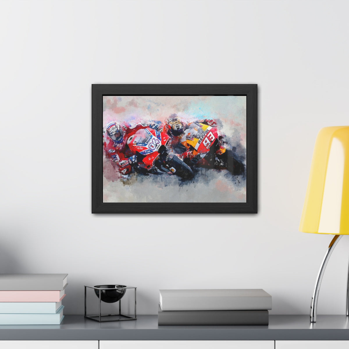 MotoGP Masterpiece: Framed Watercolour Fine Art Print  - Ready to Hang, Wall Art Poster - The Perfect MotoGP Gift