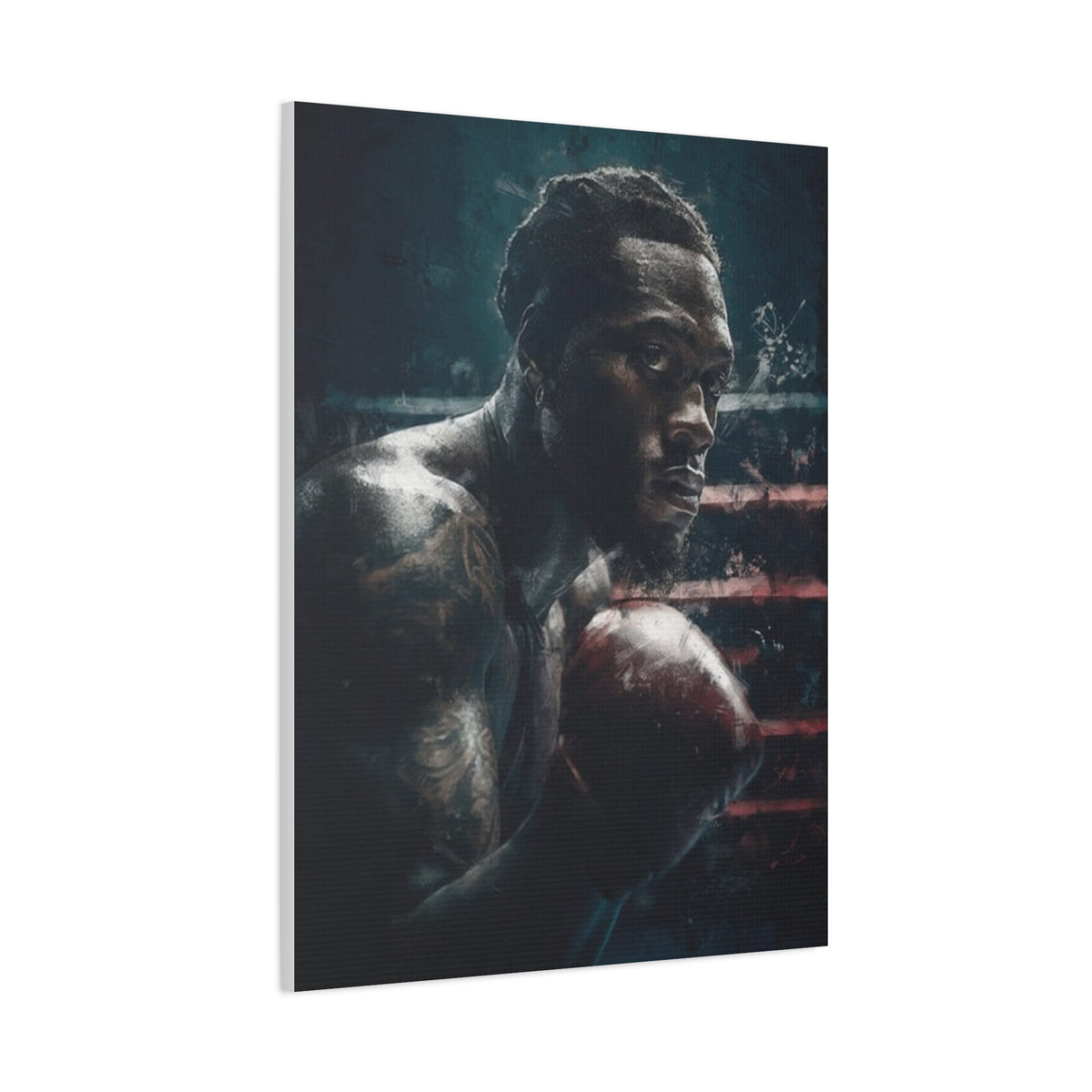 Deontay Wilder Portrait Painting: Expressive Canvas Fine Art - Ready to Hang, Wall Art Boxing Gift - Fine Art Boxing Print Poster