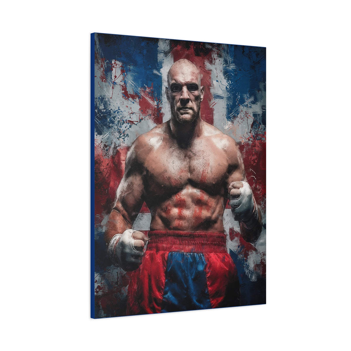 Tyson Fury: Grit and Glory - Stretched Canvas Fine Art Boxing Print Poster, Ready to Hang, Wall Art Boxing Gift