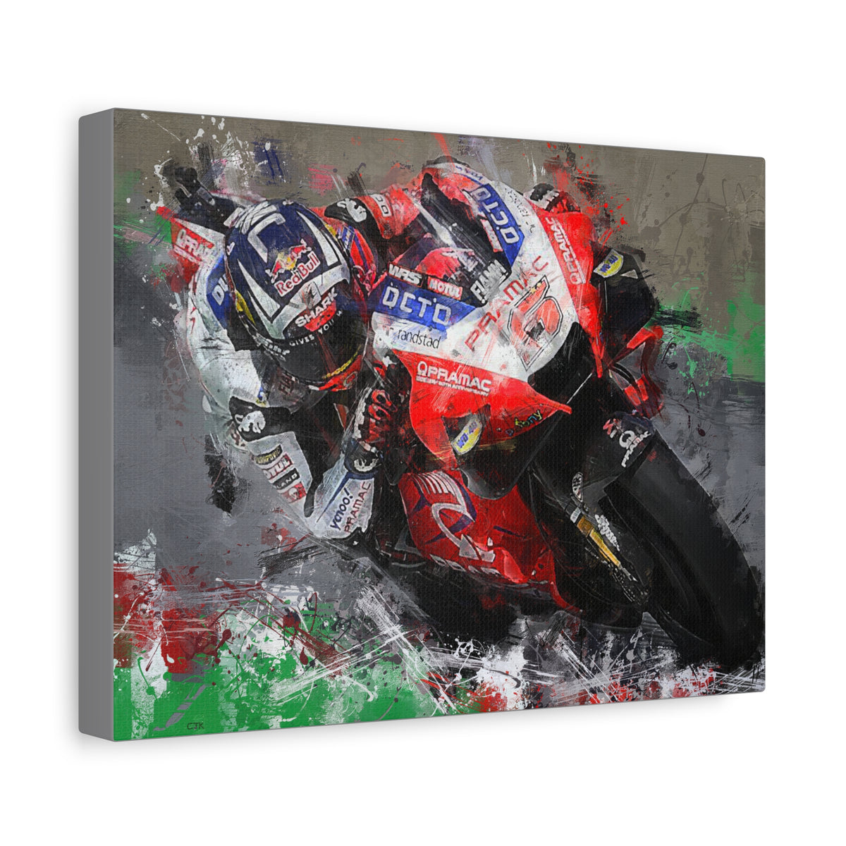 MotoGP Marvel: Stretched Canvas Fine Art Print Poster - Ready to Hang, Wall Art MotoGP Gift