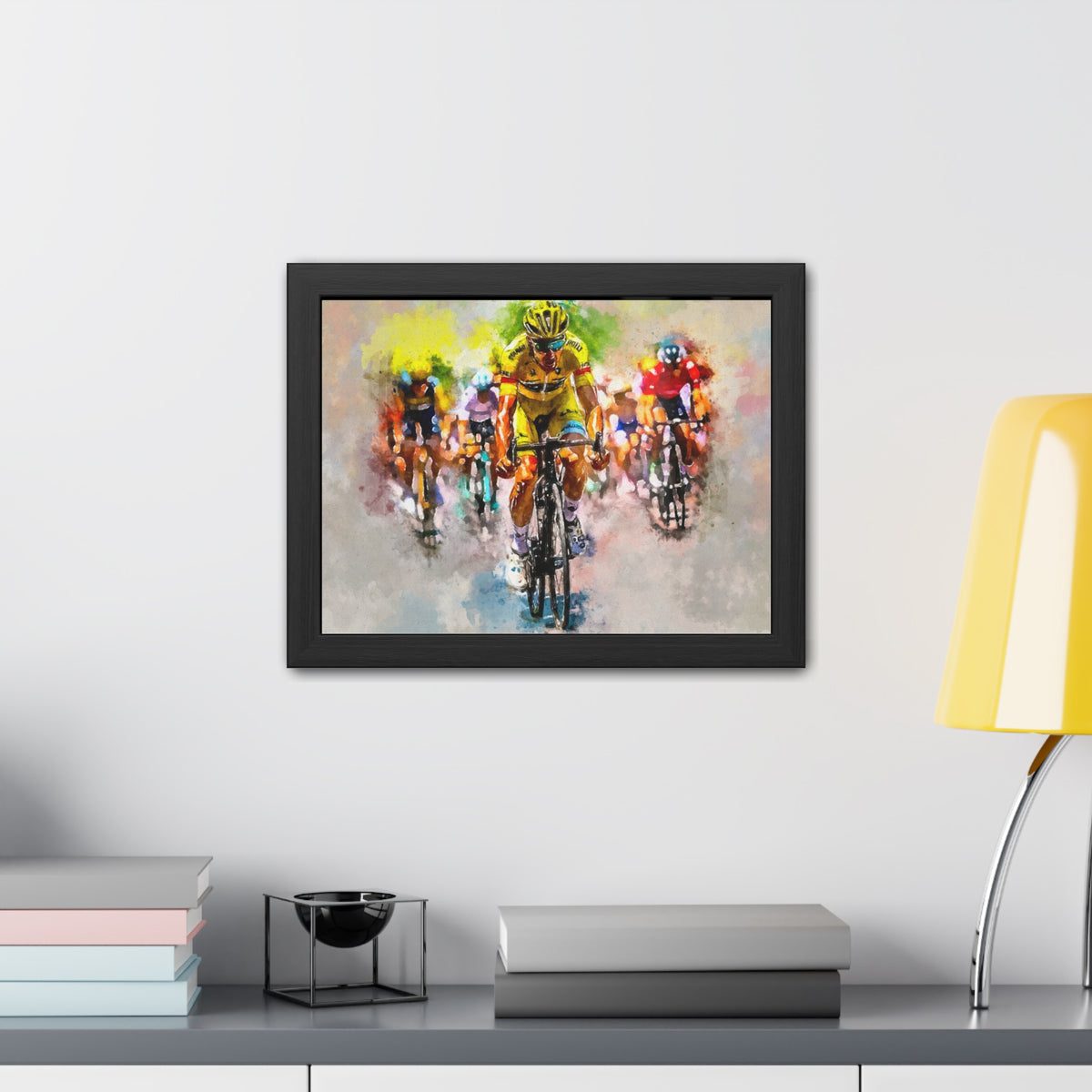Ride into Elegance, Tour de France Cycling Painting Art Print Poster for Stylish Wall Decor and Perfect Gifts