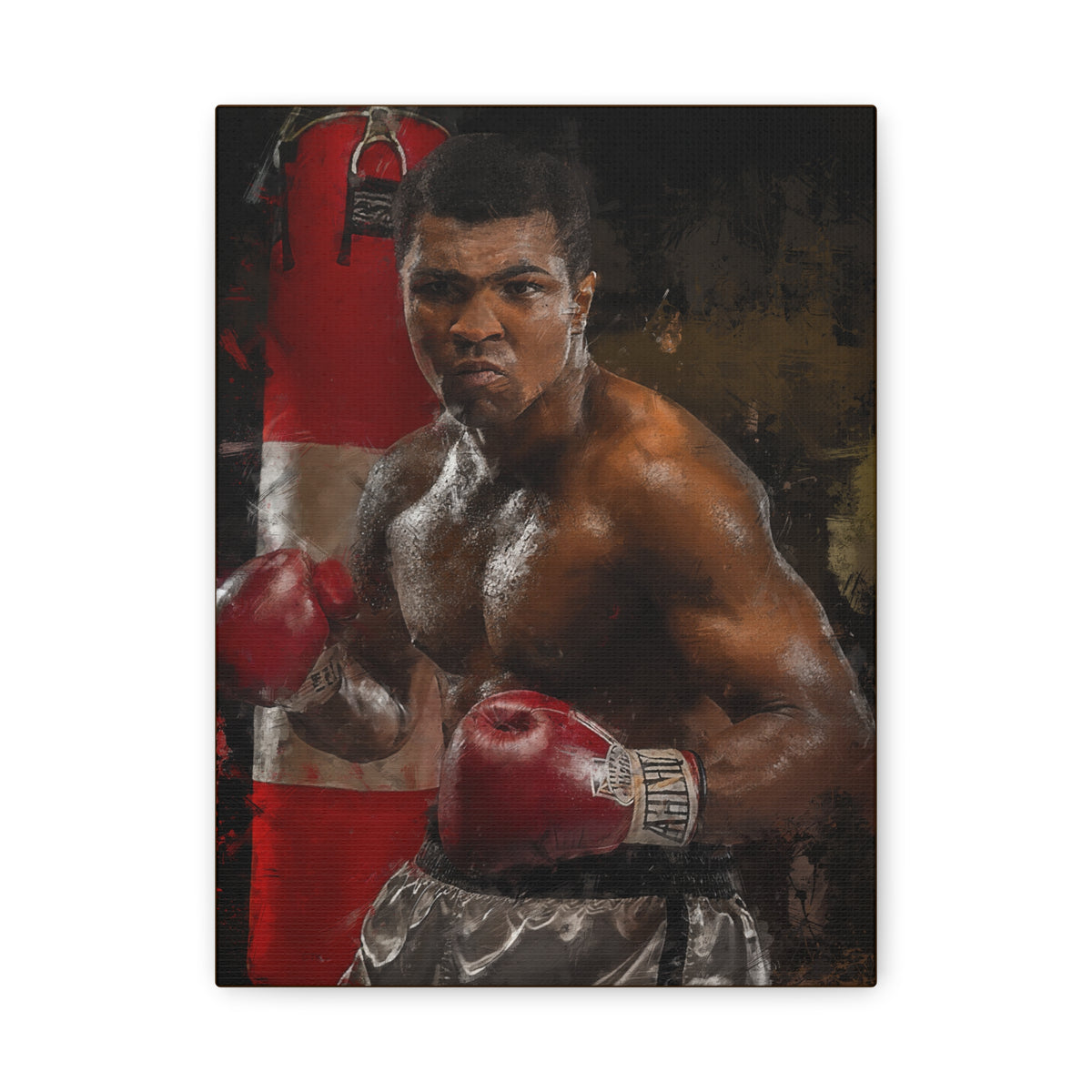 The Greatest: Muhammad Ali Stretched Canvas Fine Art Boxing Print Poster - Ready to Hang, Wall Art Boxing Gift