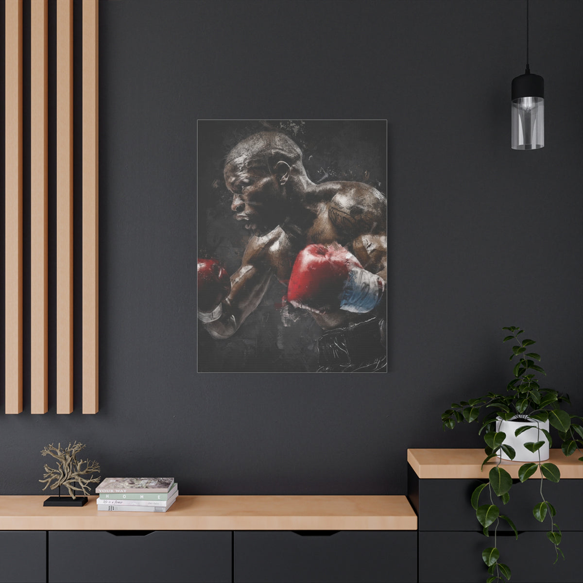 Floyd's Essence: Stretched Canvas Fine Art Boxing Print Poster,  Ready to Hang, Wall Art Boxing Gift
