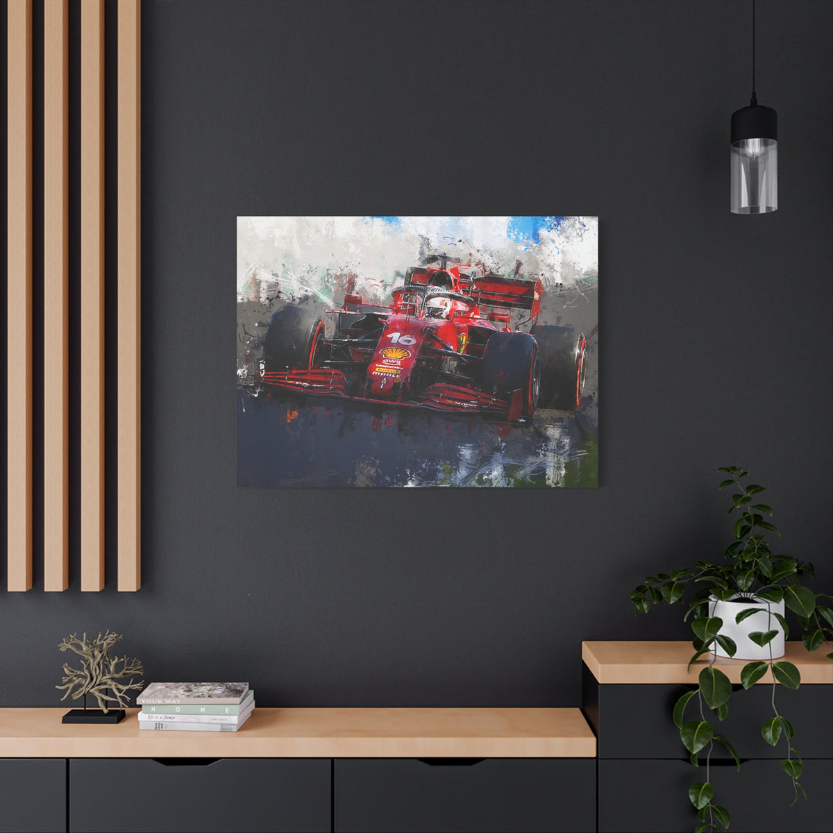 Speed Unleashed: Stretched Canvas Fine Art F1 Print Poster - Ready to Hang, Wall Art Formula One Gift