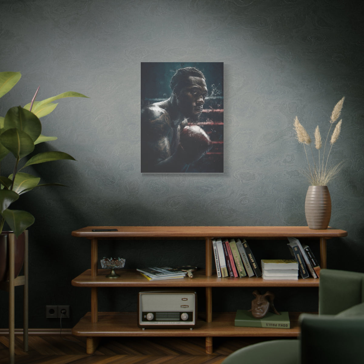 Deontay Wilder Portrait Painting: Expressive Canvas Fine Art - Ready to Hang, Wall Art Boxing Gift - Fine Art Boxing Print Poster