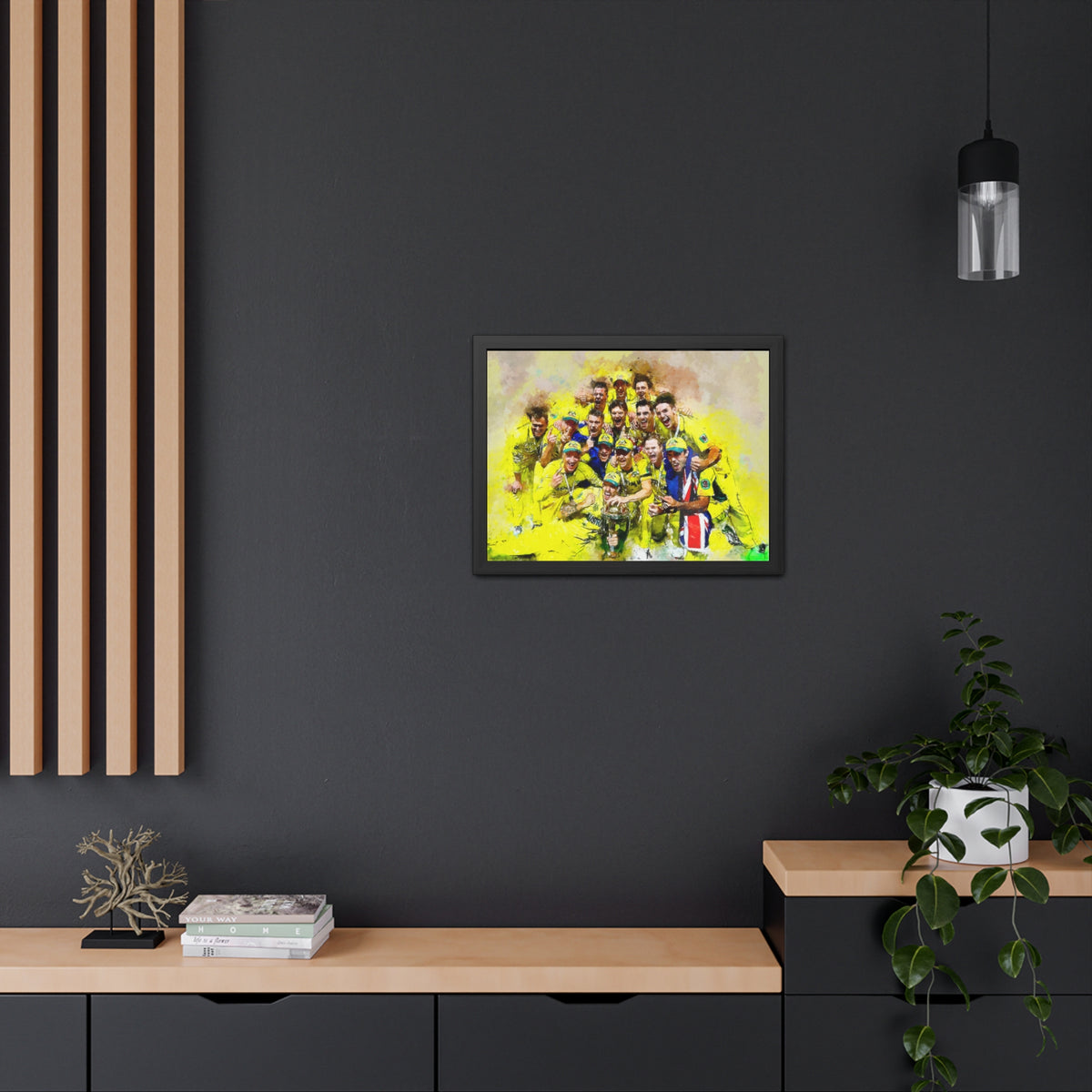 2015 Cricket World Cup Triumph: Australia's Celebratory Elegance in a Watercolour Fine Art Print, Ready to Hang Wall Art Cricket Gift.