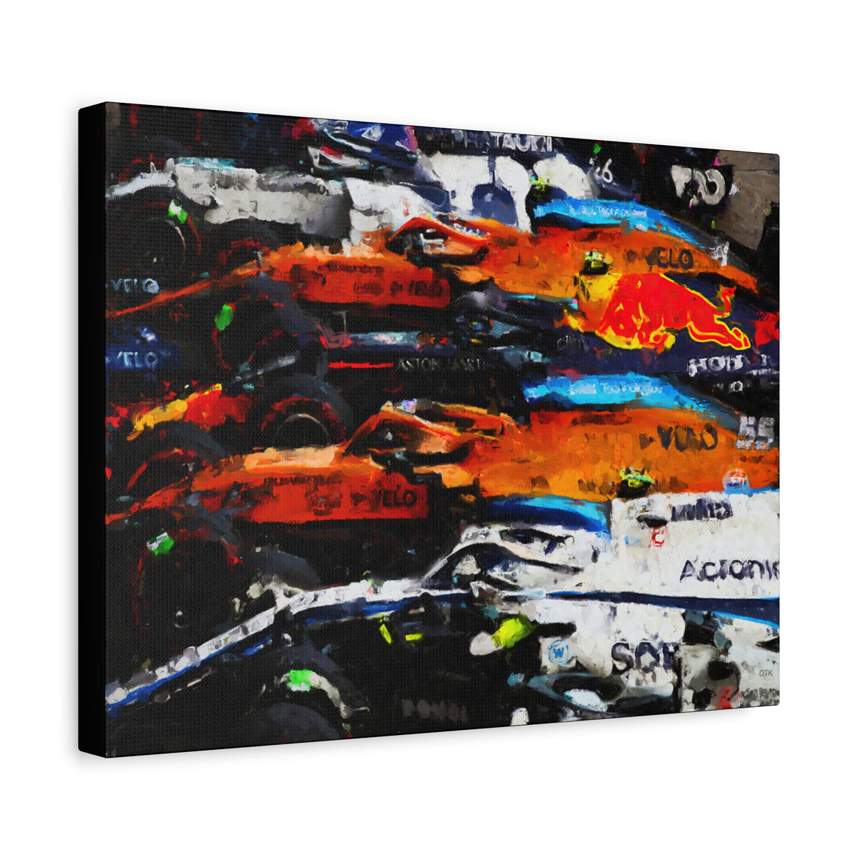 Feel the Roar: Stretched Canvas Fine Art F1 Print Poster - Ready to Hang, Wall Art Formula One Gift