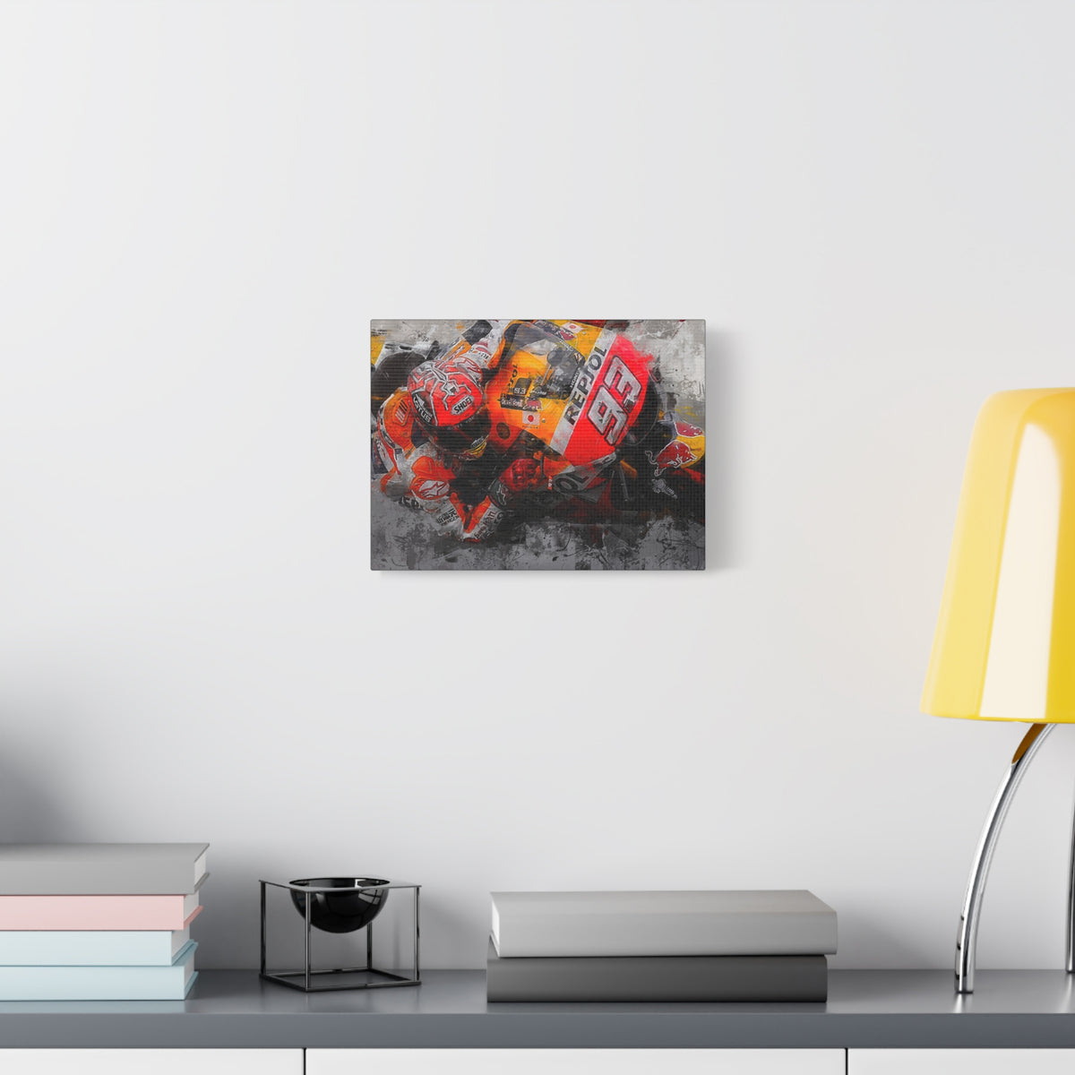 Marc Marquez Masterpiece, Stretched Canvas Fine Art MotoGP Print Poster, Ready to Hang, Wall Art MotoGP Gift