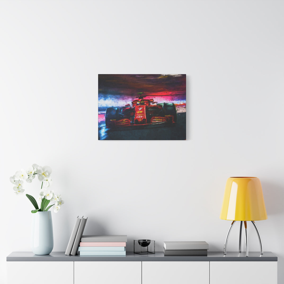Drive into the Thrill: Formula One Racing Car Impressionist Painting Fine Art Print Poster - Ready to Hang, Formula One Gift