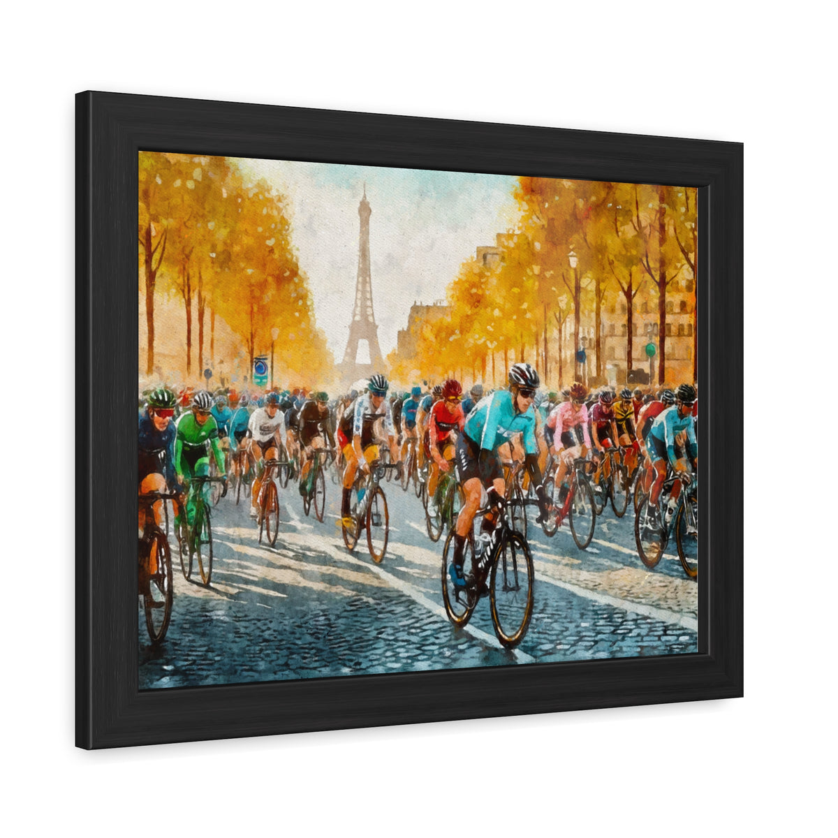 Tour de Elegance, Cycling Wall Decor,  Tour de France Framed Print Poster, A Timeless Gift for Cyclists and Art Connoisseurs!