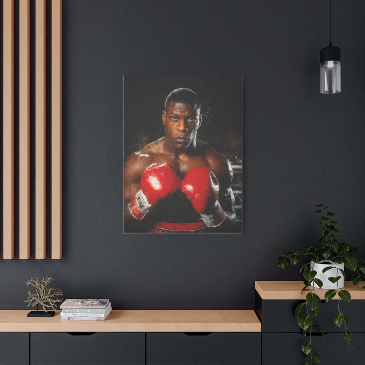 Powerful Presence: Frank Bruno - Stretched Canvas Fine Art Boxing Print Poster, Ready to Hang, Wall Art Boxing Gift