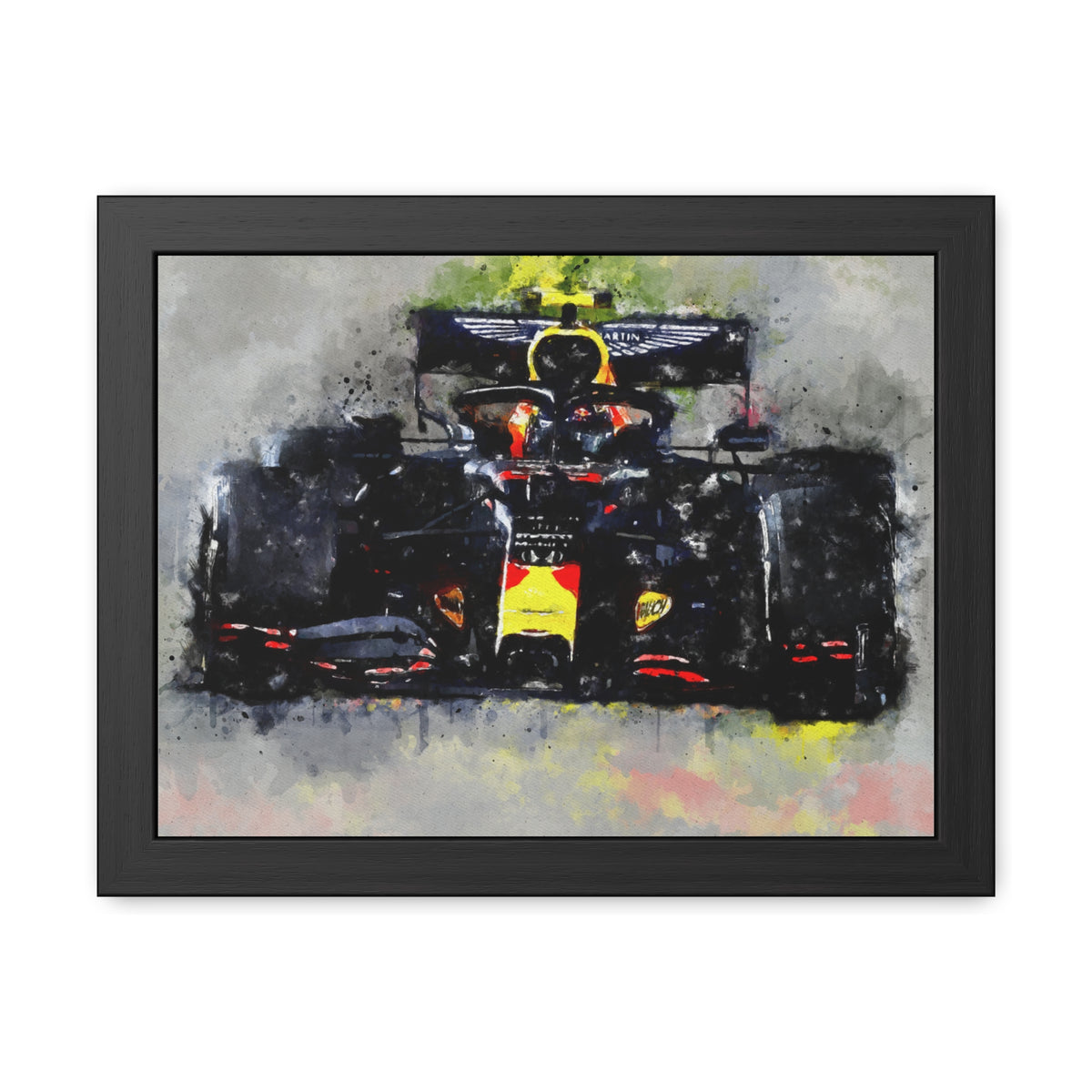 Feel the Speed: Framed Watercolour F1 Fine Art Print Poster - Ready to Hang, Wall Art Formula One Gift