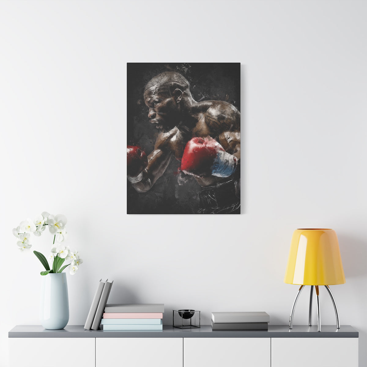 Floyd's Essence: Stretched Canvas Fine Art Boxing Print Poster,  Ready to Hang, Wall Art Boxing Gift