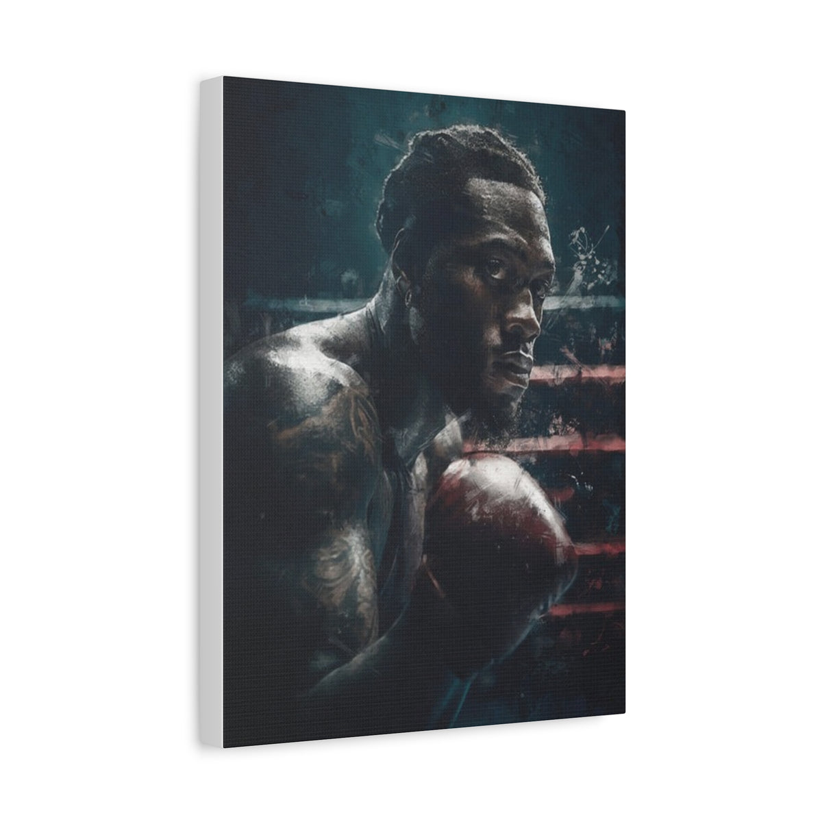Deontay Wilder Portrait Painting: Expressive Canvas Fine Art - Ready to Hang, Wall Art Boxing Gift - Fine Art Boxing Print Poster