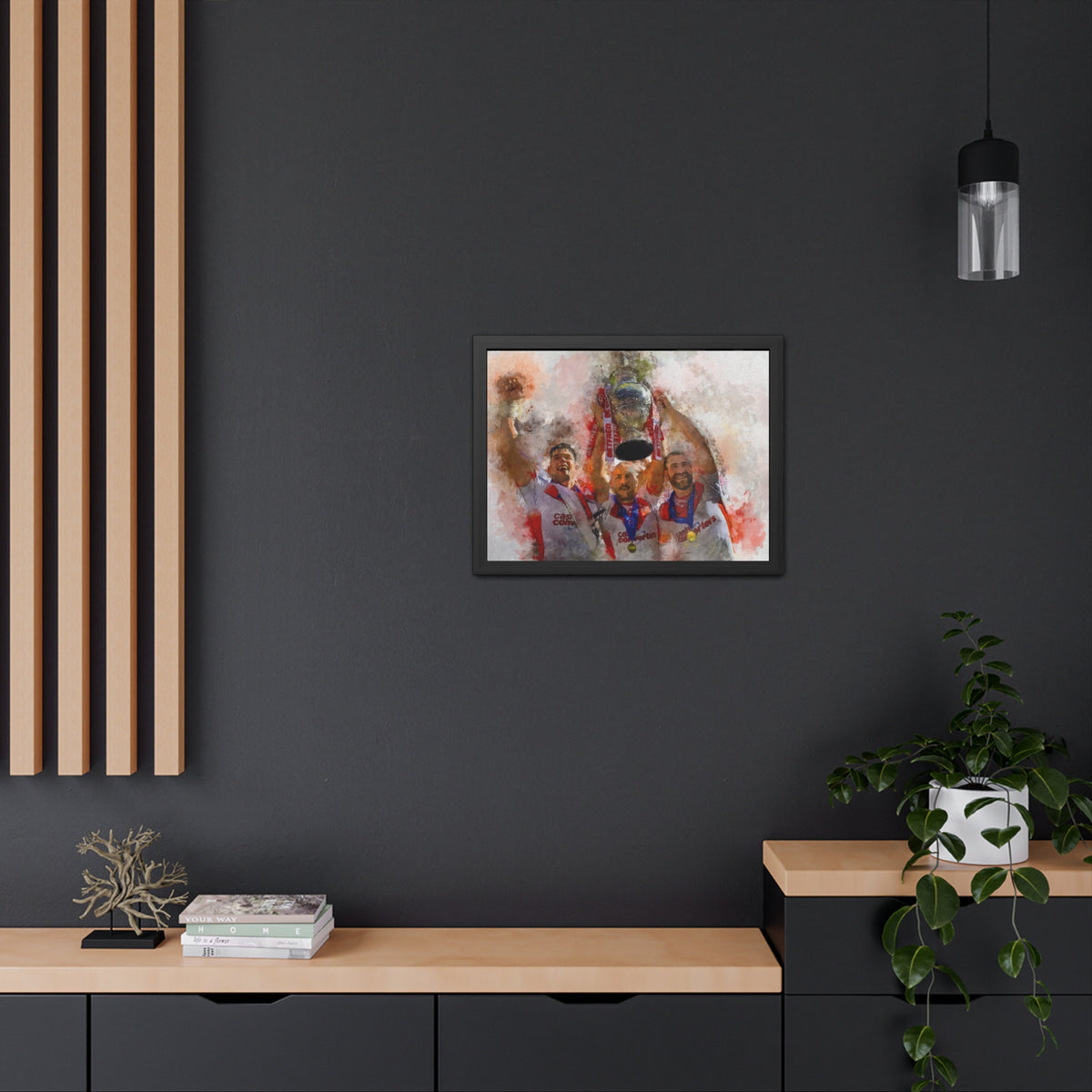Rugby League Challenge Cup Winners 2021 St Helens Framed Art Print Poster, Ready to Hang, Saints Fan Gift