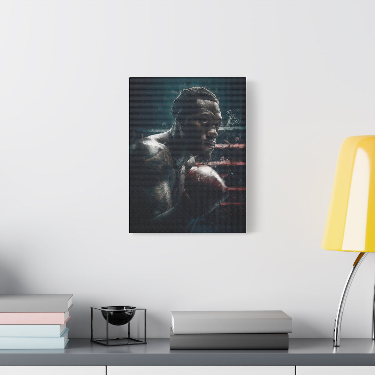 Deontay Wilder Portrait Painting: Expressive Canvas Fine Art - Ready to Hang, Wall Art Boxing Gift - Fine Art Boxing Print Poster