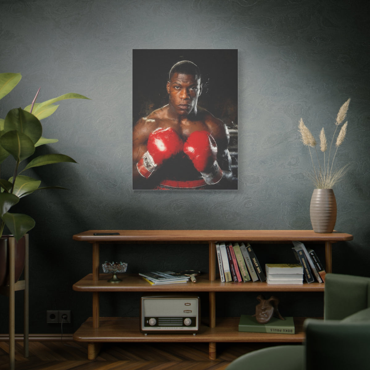 Powerful Presence: Frank Bruno - Stretched Canvas Fine Art Boxing Print Poster, Ready to Hang, Wall Art Boxing Gift