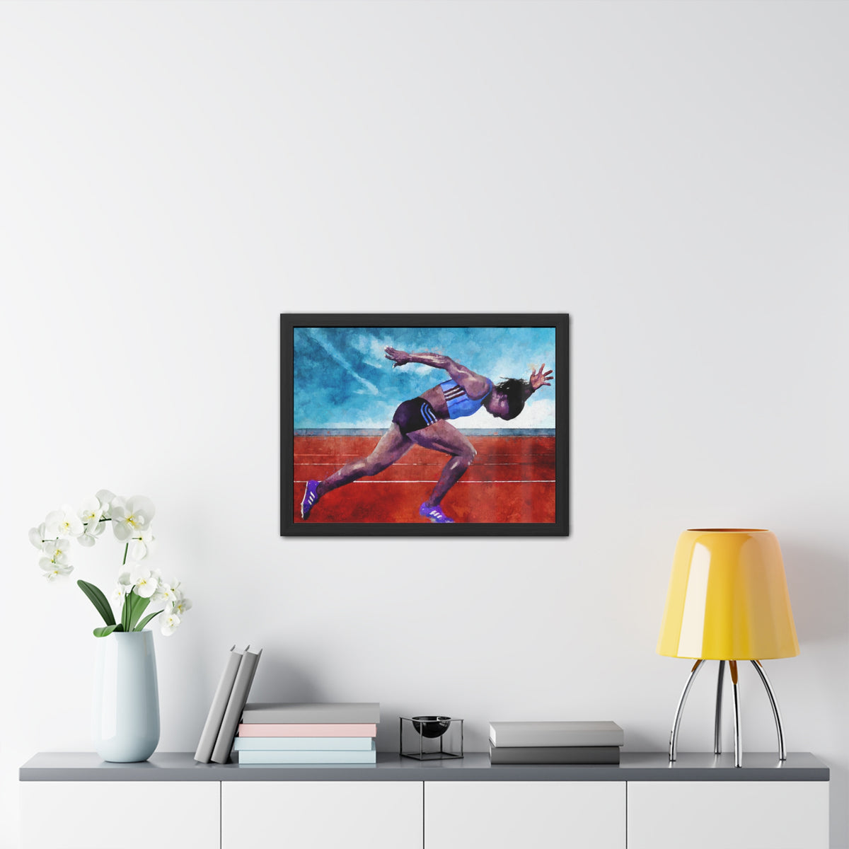 Experience Sprint Race Excitement - Expressionist Watercolour Painting Print, Ready to Hang, Athletics Wall Art, Athletics Fan Gift