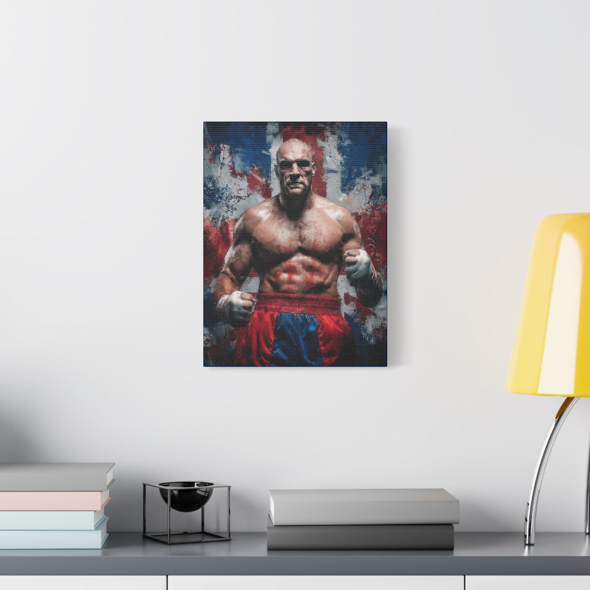 Tyson Fury: Grit and Glory - Stretched Canvas Fine Art Boxing Print Poster, Ready to Hang, Wall Art Boxing Gift