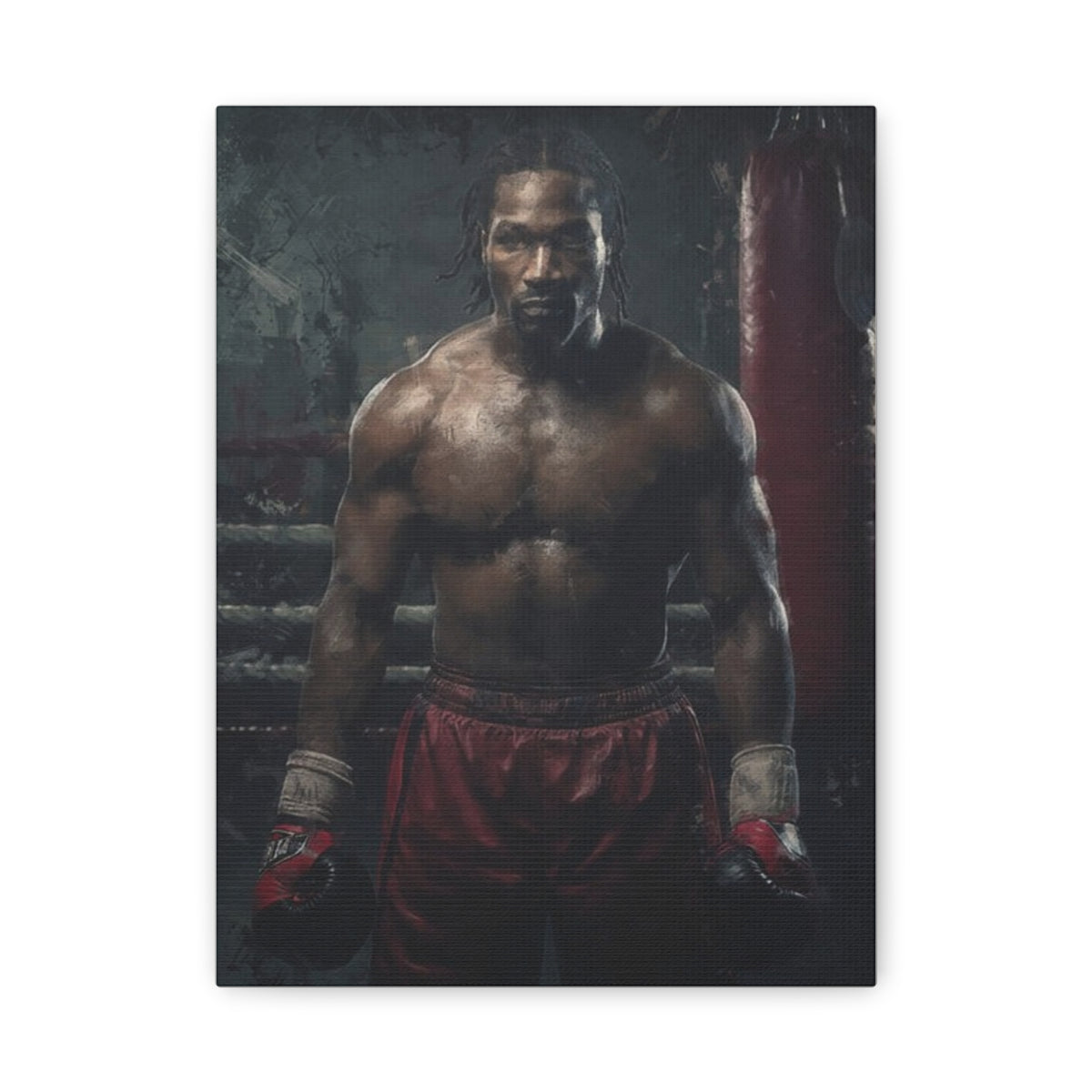 Lennox Lewis: Dynamic Boxing Brilliance - Stretched Canvas Fine Art Boxing Print Poster, Ready to Hang, Wall Art Boxing Gift (Copy)