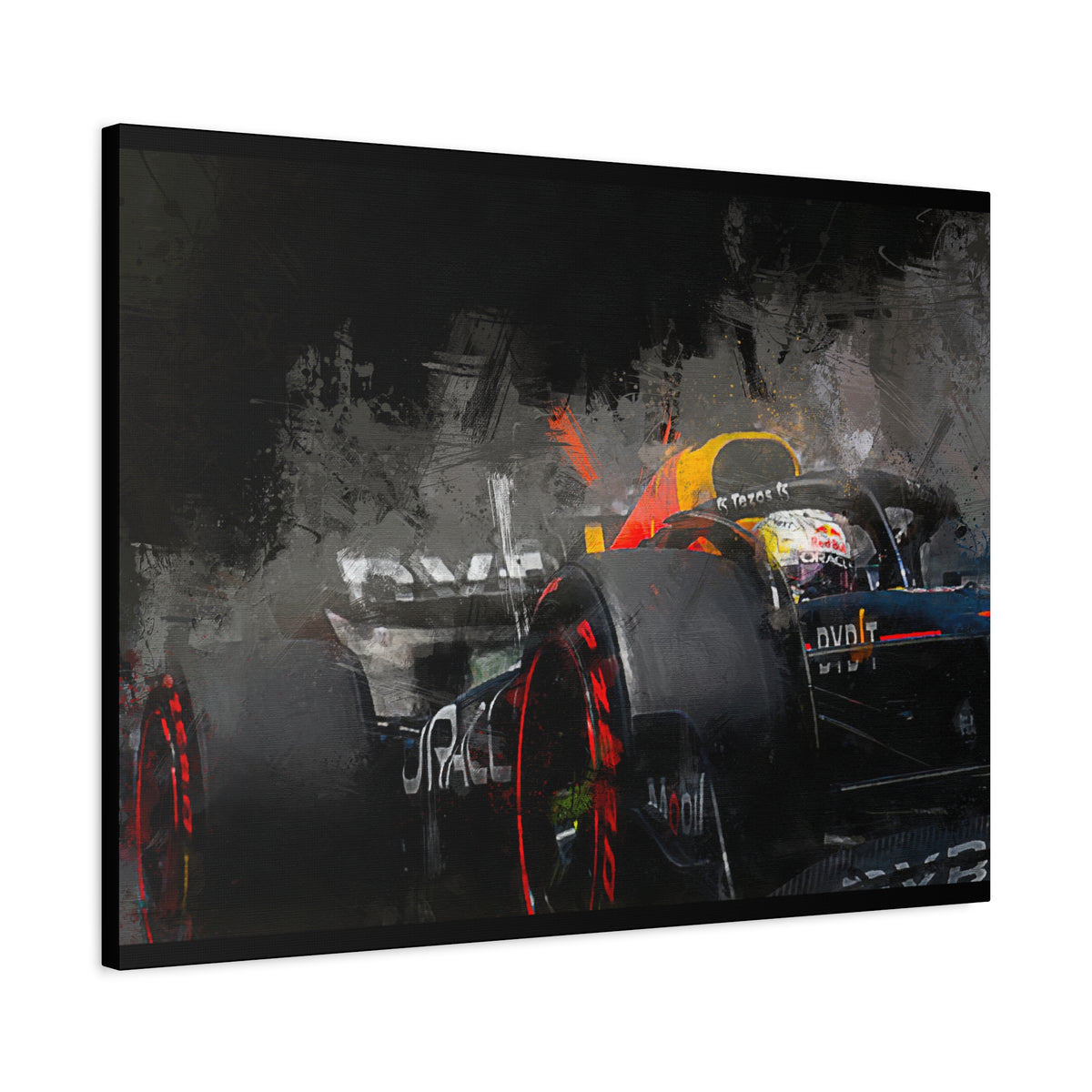 Formula One Speed Unleashed: Stretched Matte Canvas Fine Art F1 Print Poster - Ready to Hang, Wall Art Formula One Gift