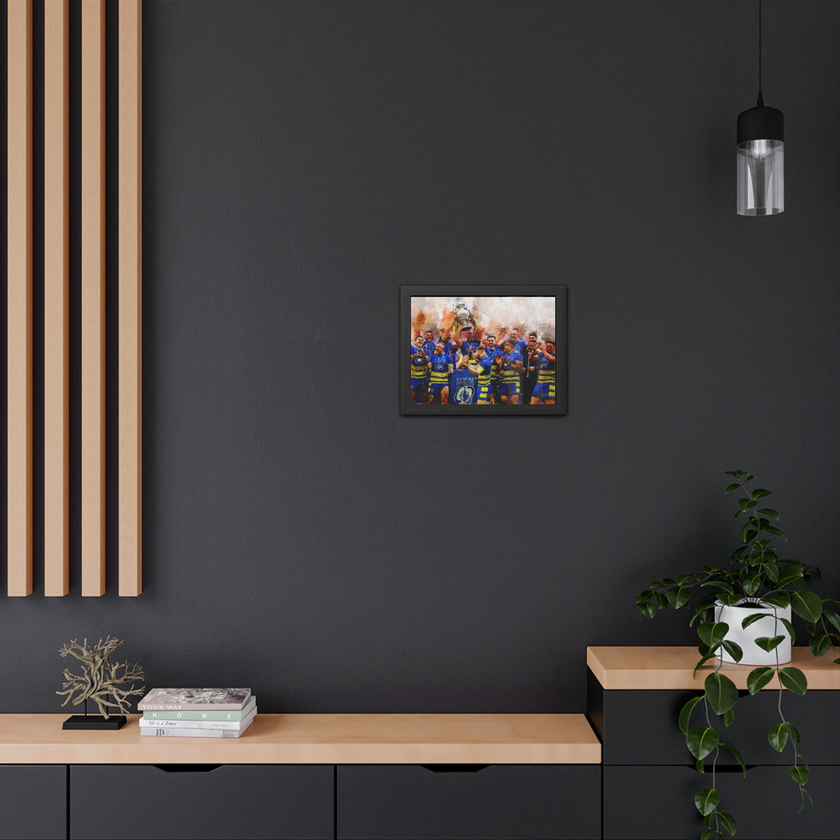 Rugby League Challenge Cup Winners 2019 Warrington Wolves Framed Art Print Poster, Ready to Hang, Wolves Fan Gift