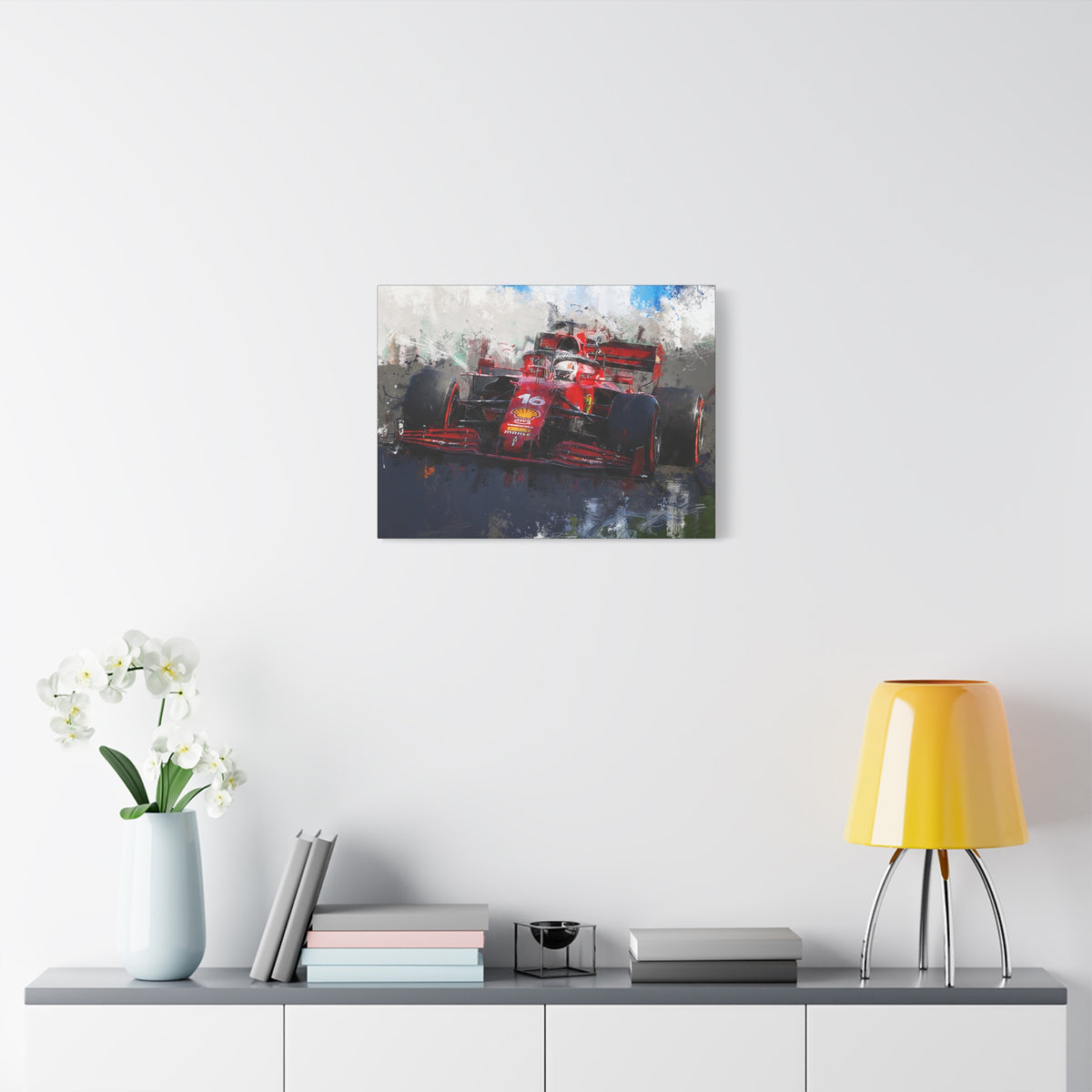 Speed Unleashed: Stretched Canvas Fine Art F1 Print Poster - Ready to Hang, Wall Art Formula One Gift