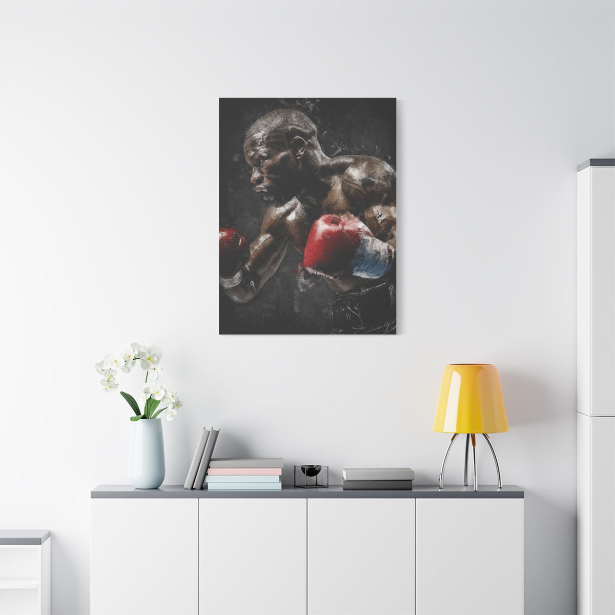 Floyd's Essence: Stretched Canvas Fine Art Boxing Print Poster,  Ready to Hang, Wall Art Boxing Gift