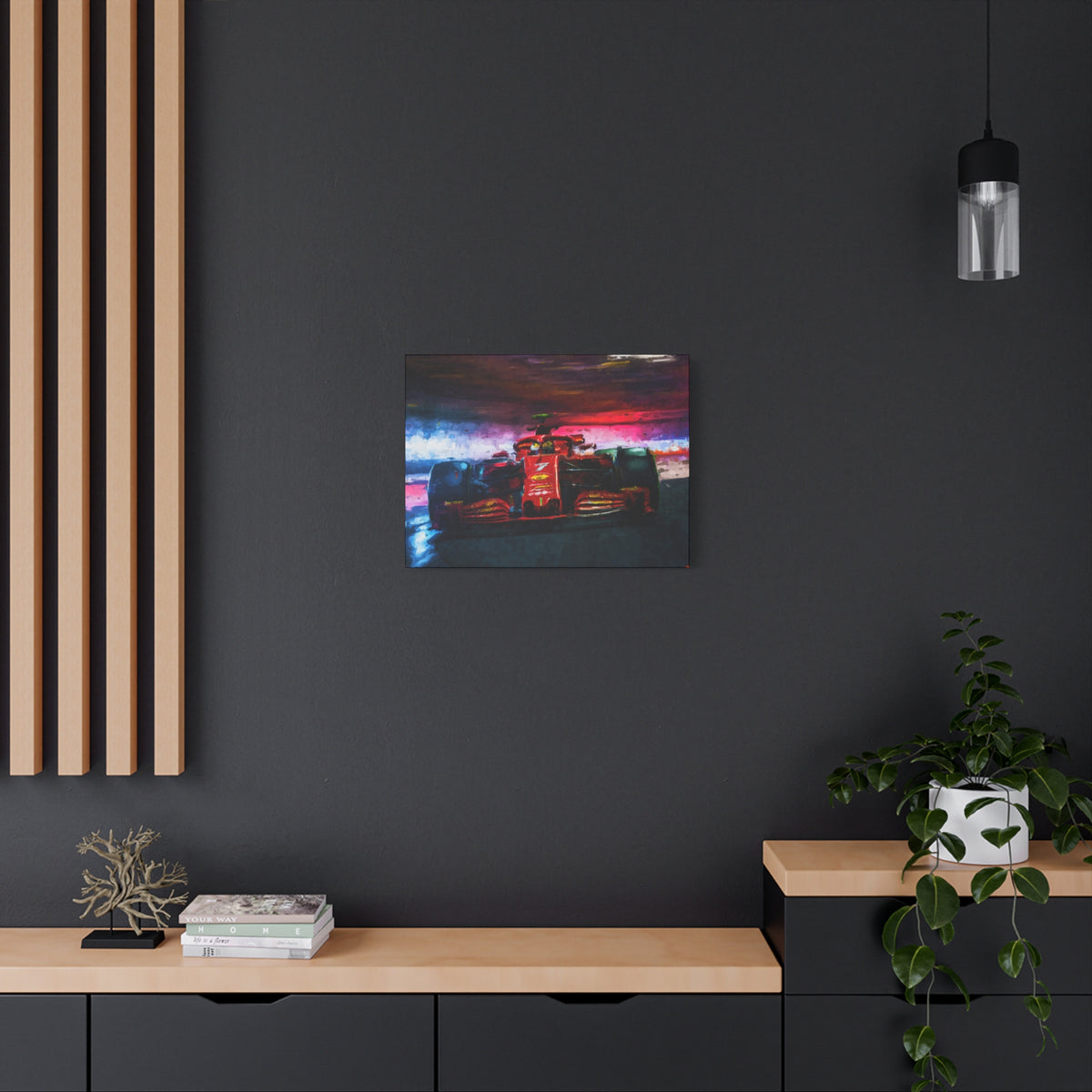 Drive into the Thrill: Formula One Racing Car Impressionist Painting Fine Art Print Poster - Ready to Hang, Formula One Gift